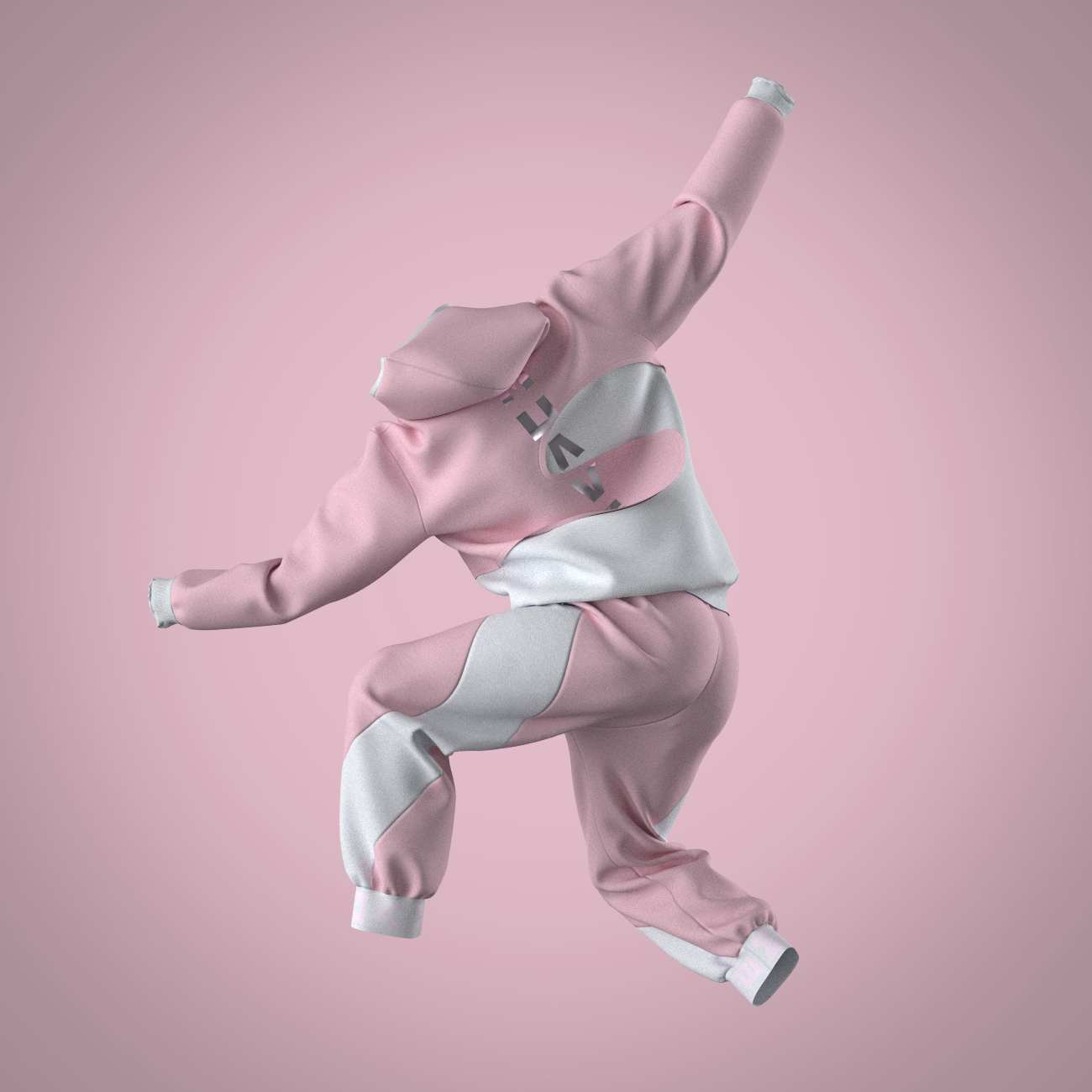 Muave pink set jumping — pink bg